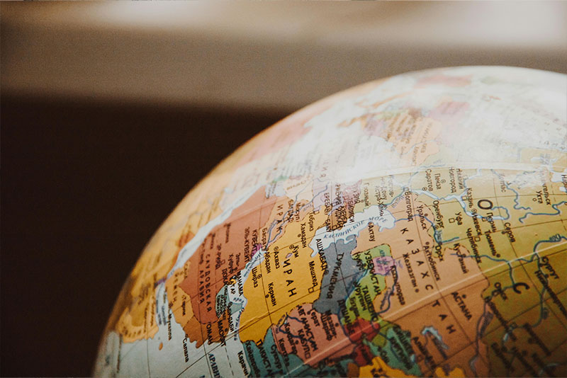 stockphoto close up of a globe